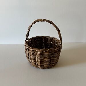 Handmade Woven Basket with Handle